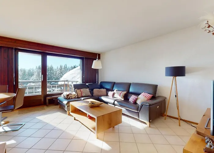 Apartment Lovely With A View - Accessible By Skis Crans-Montana