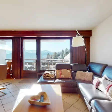 Apartment Lovely With A View - Accessible By Skis Crans-Montana